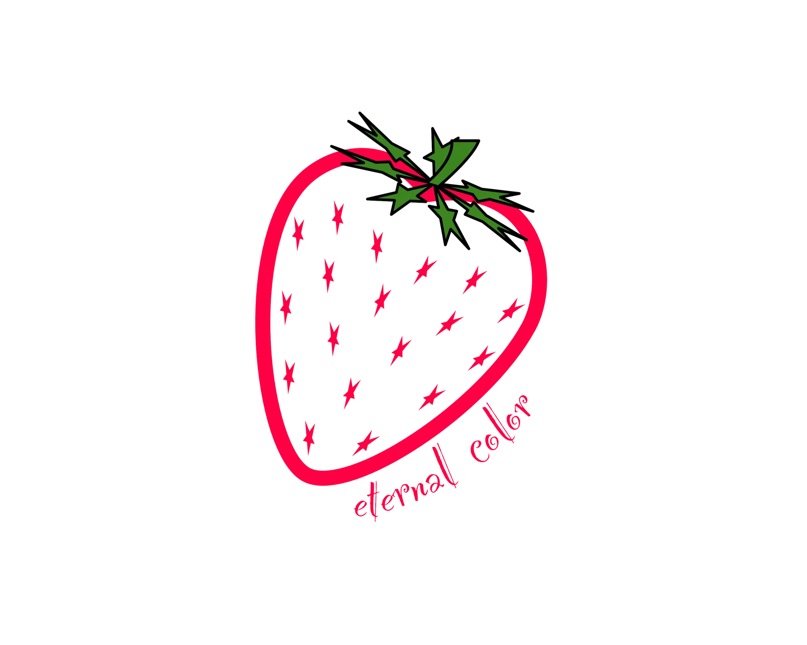 ピンクのイチゴのイラスト